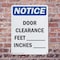 Signmission Door Clearance _ Feet _ Inches, 12 in W x Rectangle, Plastic OS-2PACK-NS-P-1218-V-11479 - alternate 2